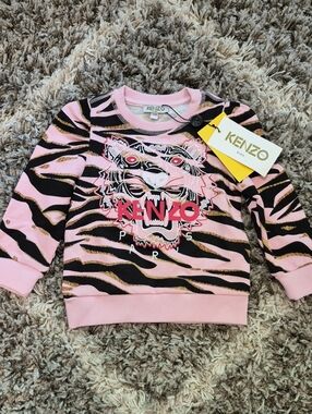 Kenzo Kids Pink Tiger Stripe Sweatshirt
